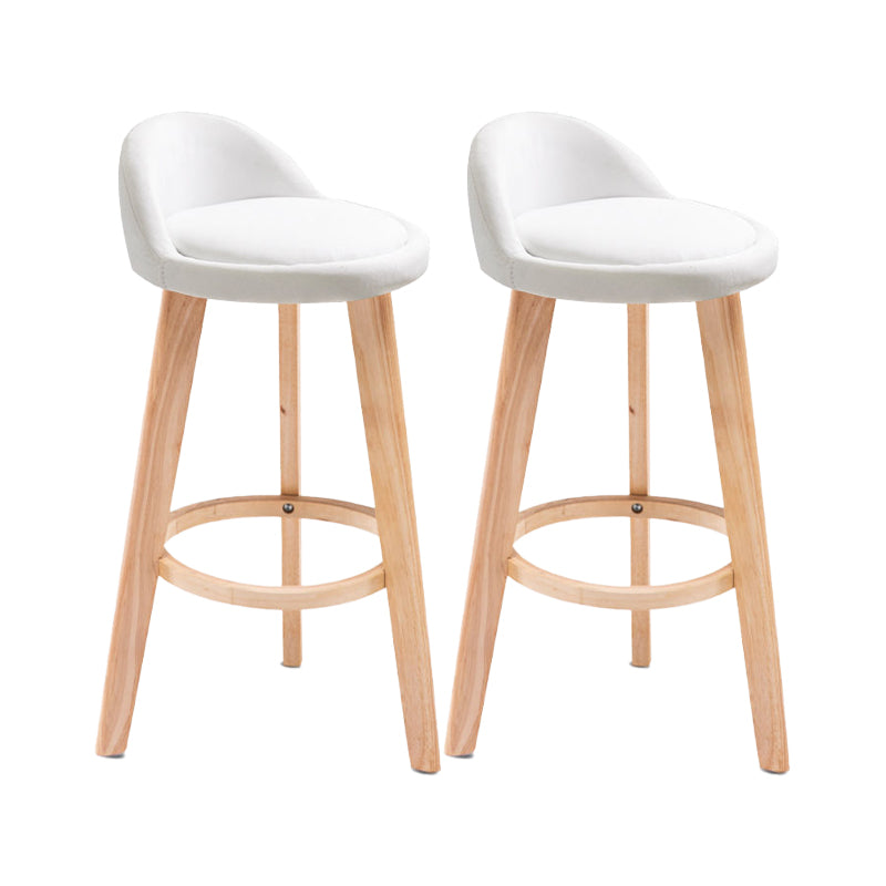 Contemporary Matte Finish Upholstered Bar Stools Restaurant Footrest Stool