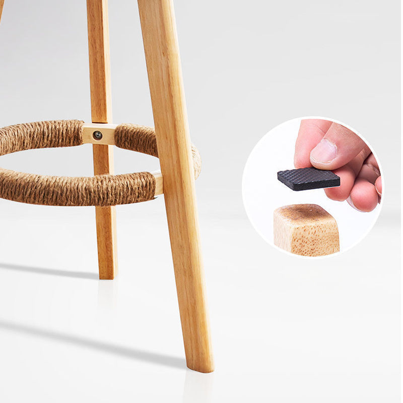 Contemporary Matte Finish Upholstered Bar Stools Restaurant Footrest Stool
