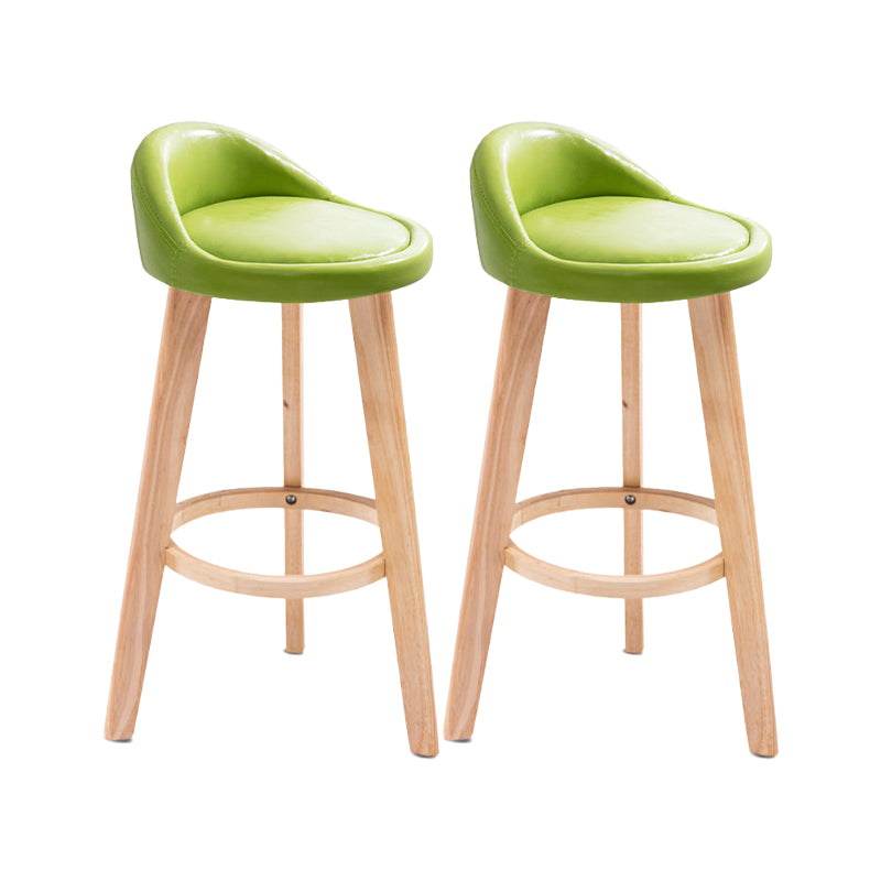 Contemporary Matte Finish Upholstered Bar Stools Restaurant Footrest Stool