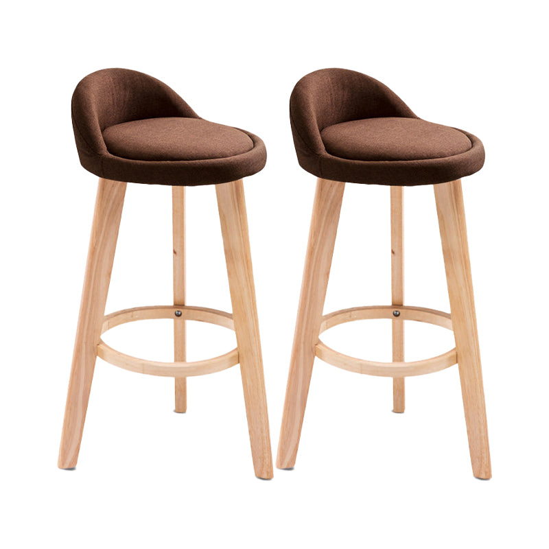 Contemporary Matte Finish Upholstered Bar Stools Restaurant Footrest Stool