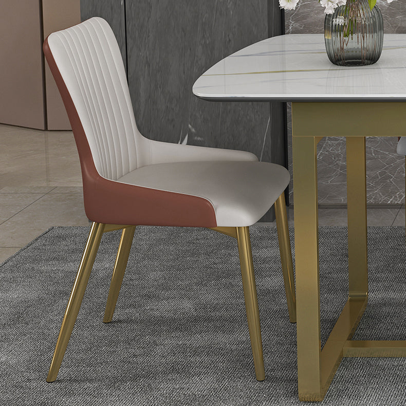 Glam 1/4/5/7 Pieces Dining Table Set with White Sintered Stone Top Scalable Dinette Set