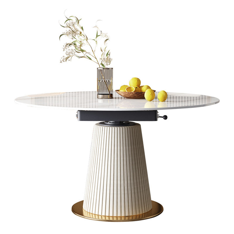 Glam 1/4/5/6/7 Pieces Dining Room Set Round Dining Table Set