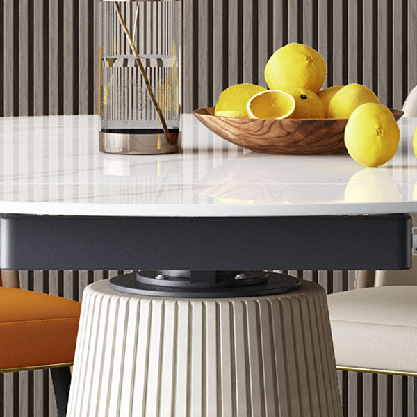 Glam 1/4/5/6/7 Pieces Dining Room Set Round Dining Table Set