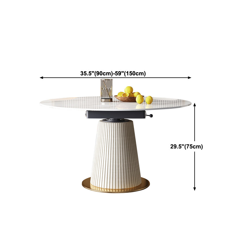 Glam 1/4/5/6/7 Pieces Dining Room Set Round Dining Table Set