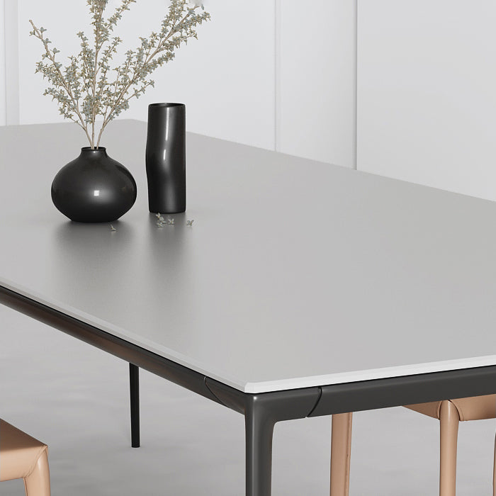 Designer Style 1/2/4/5 Pieces Dining Set Sintered Stone Dining Table with Leather Chairs