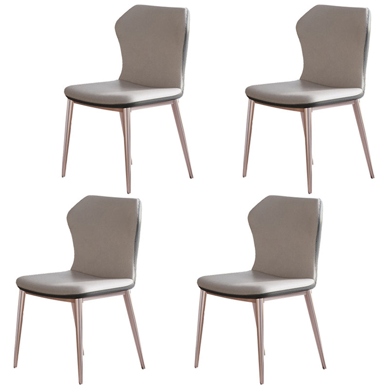 Modern 1/4/5/7 Pieces Silver Dining Table Set with Sintered Stone Top Scalable Dinette Set