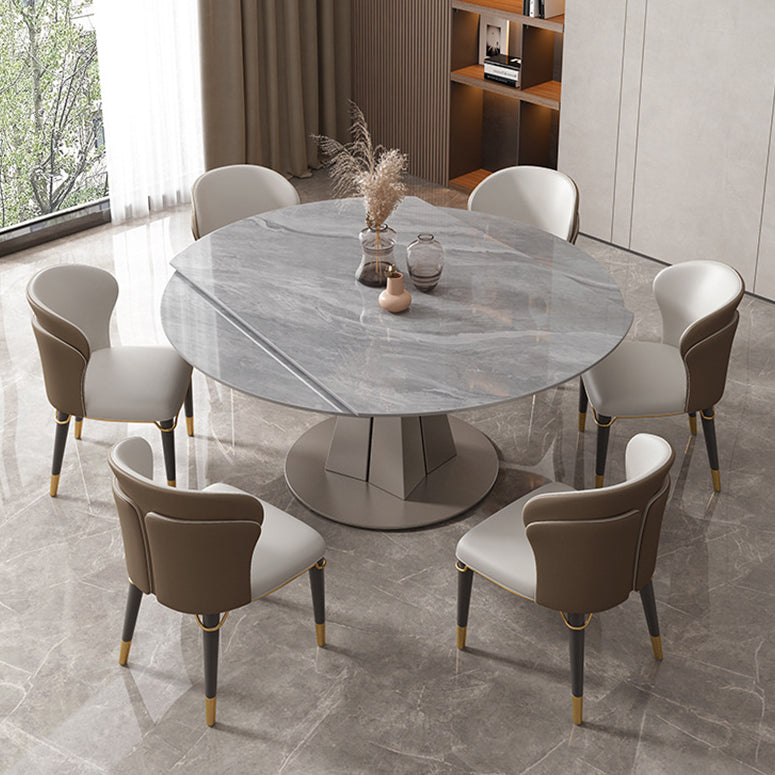 Glam 1/5/7 Pieces Dining Set Rectangular Sintered Stone Dining Table Set