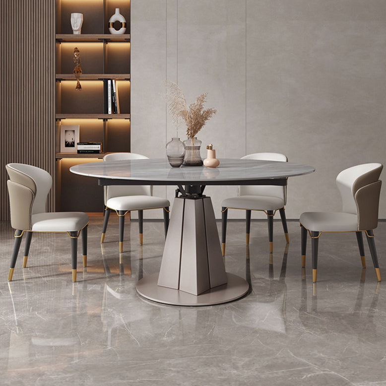 Glam 1/5/7 Pieces Dining Set Rectangular Sintered Stone Dining Table Set