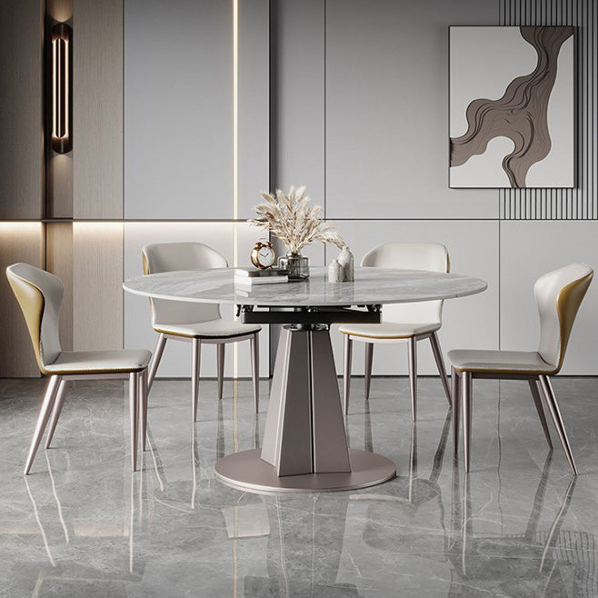 Glam 1/5/7 Pieces Dining Set Rectangular Sintered Stone Dining Table Set