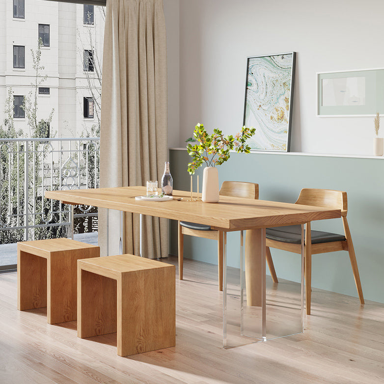 Modern 1/2/3/4/5 Pieces Dining Bench Set Solid Wood Dining Room Furniture