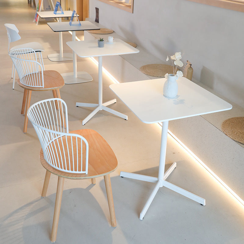 Industrial Style Dining Site Table Metal 4 Legs Dining Room Collection