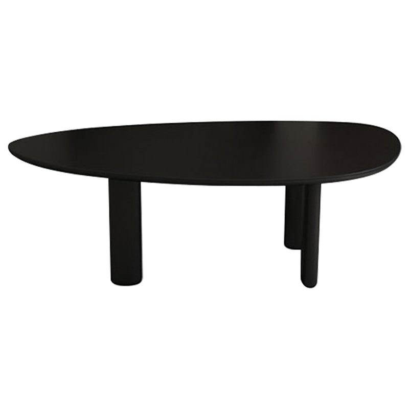 Nordic Simple Solid Wood Table for Restaurant Oval Table with Three Pedestal