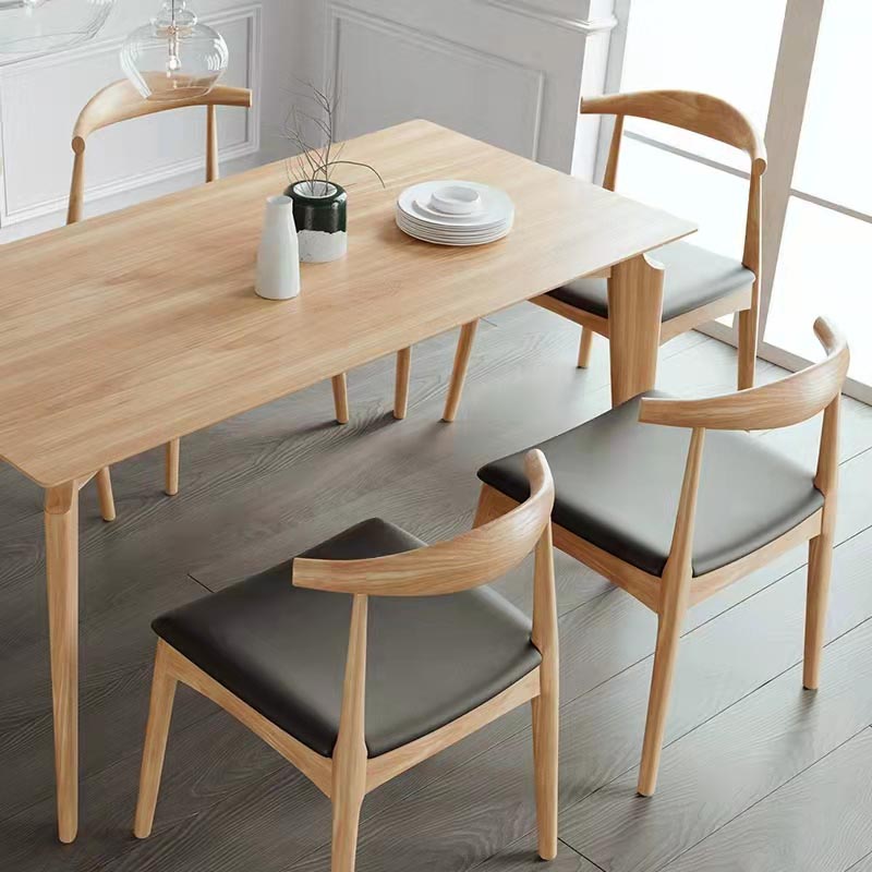 4-foot Solid Wood Table Rectangle Modern Fixed Dinner Room Kitchen Table