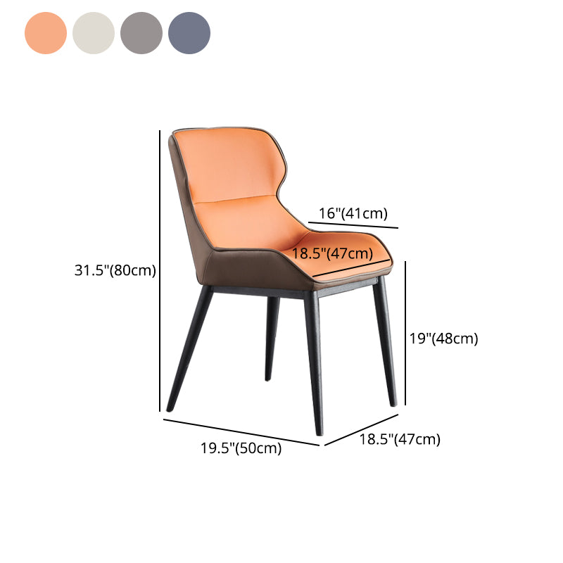 Modern Style Chairs Dining Arm Chairs for Kitchen with Metal Legs