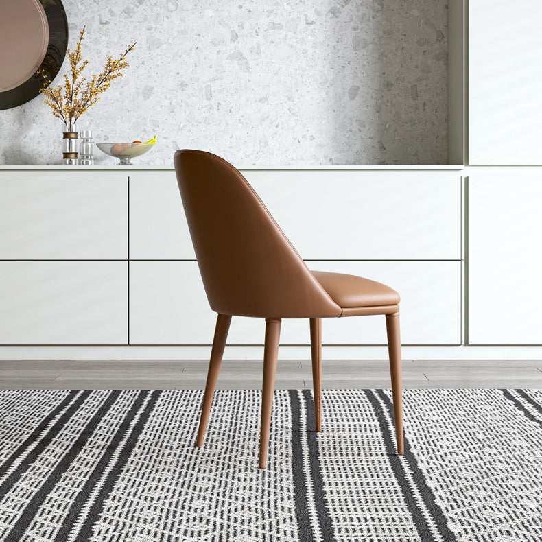 Modern Chairs Dining Armless Chairs for Kitchen with Metal Legs