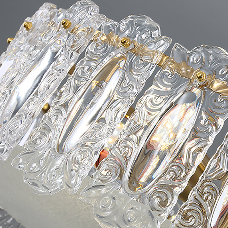 Modern Geometric Ceiling Light Glass Flush Mount Light for Living Room