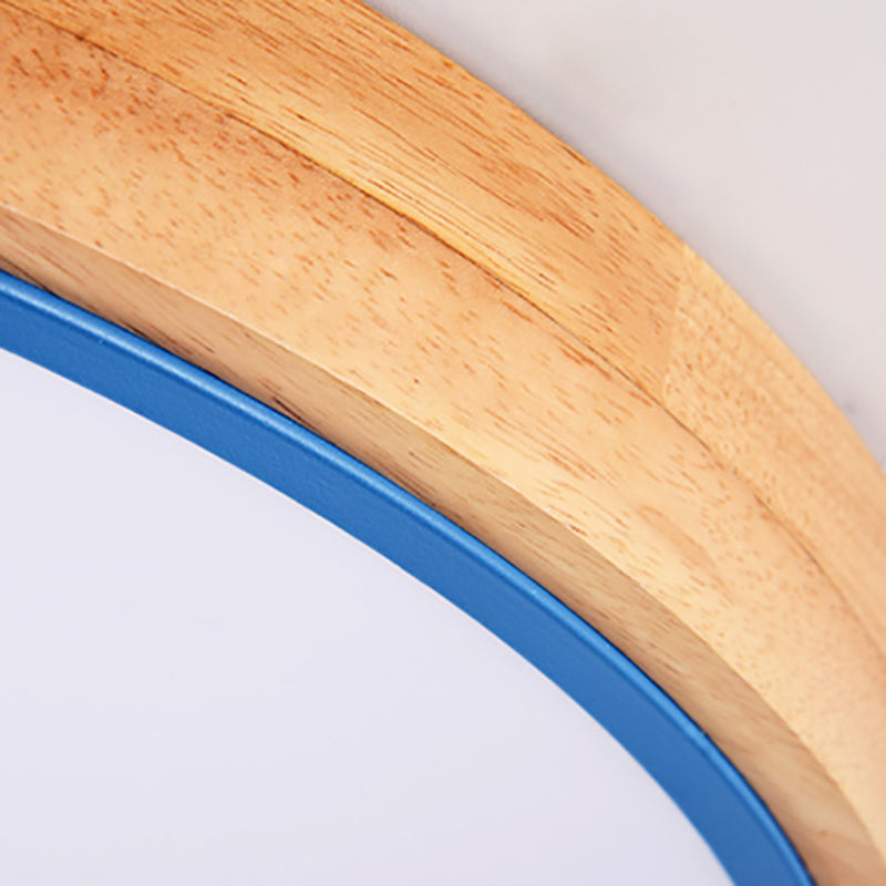 Nordic Round Ceiling Light Metal Colorful LED Flush Mount Light for Living Room