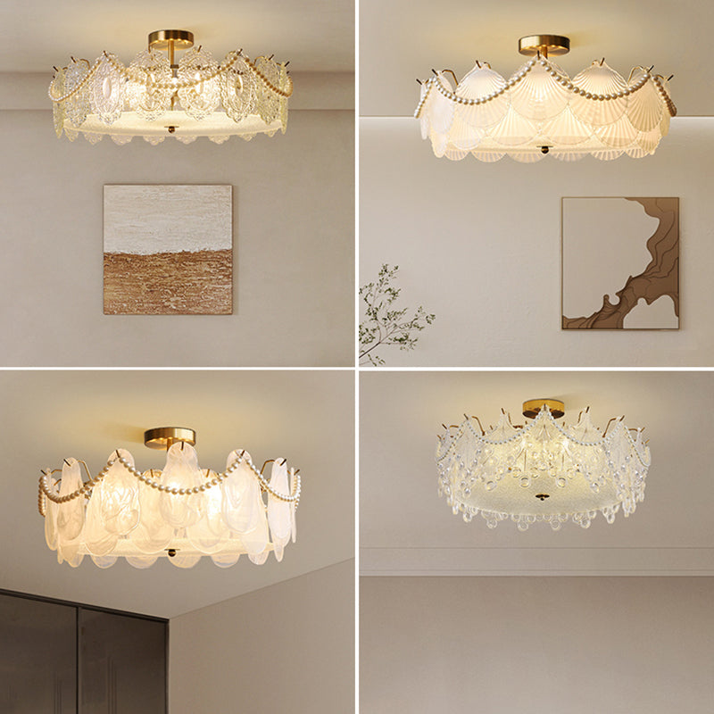 Glass Shade Flush Mount Ceiling Light Modern Flush Mount Ceiling Fixture
