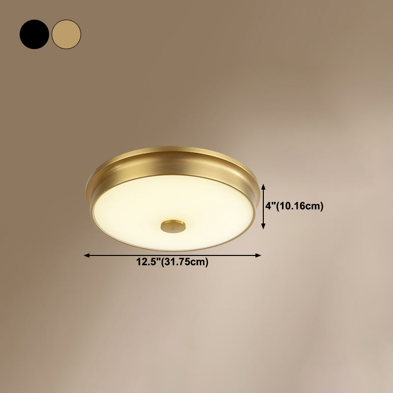 Modern Style Geometric Flush Mount Light Glass 1-Light Flush Ceiling Lights