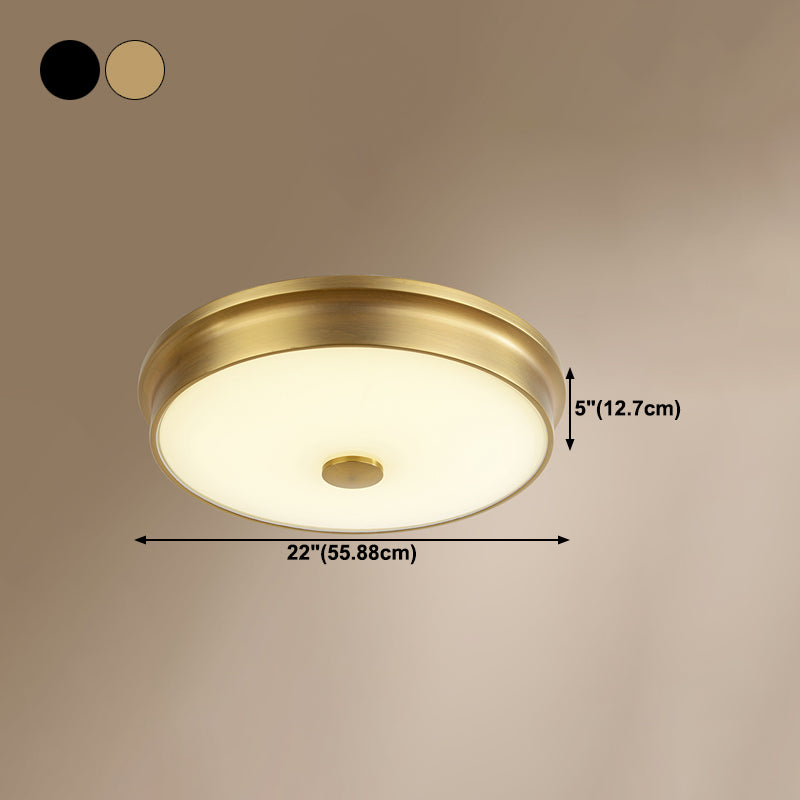 Modern Style Geometric Flush Mount Light Glass 1-Light Flush Ceiling Lights