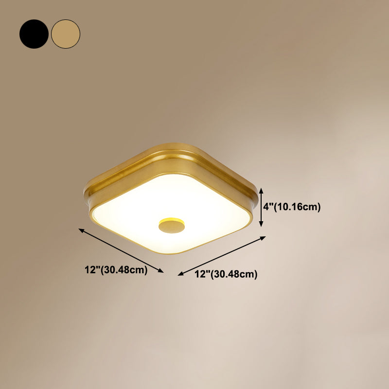 Modern Style Geometric Flush Mount Light Glass 1-Light Flush Ceiling Lights