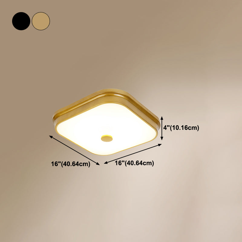 Modern Style Geometric Flush Mount Light Glass 1-Light Flush Ceiling Lights