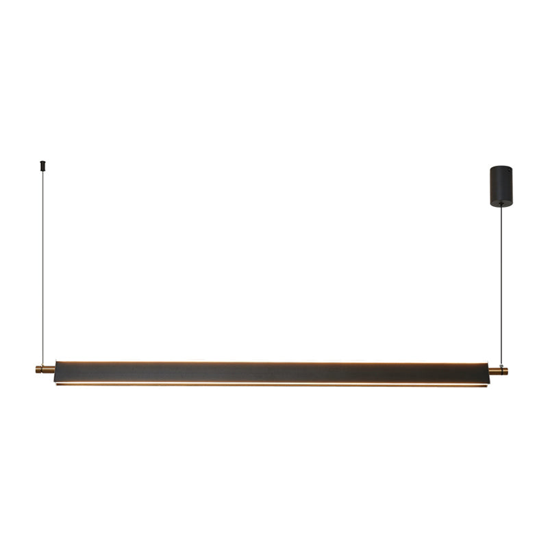 Contemporary Linear Island Lighting Fixture Simple LED Hanging Light for Dining Room
