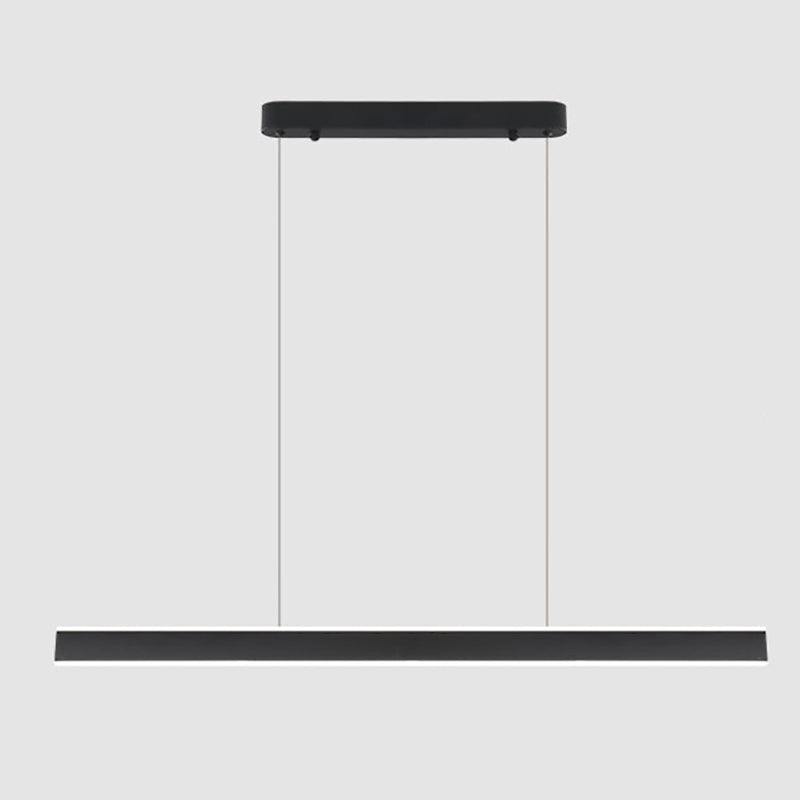 Simple LED Island Light Modern Style Linear Hanging Light for Dining Room