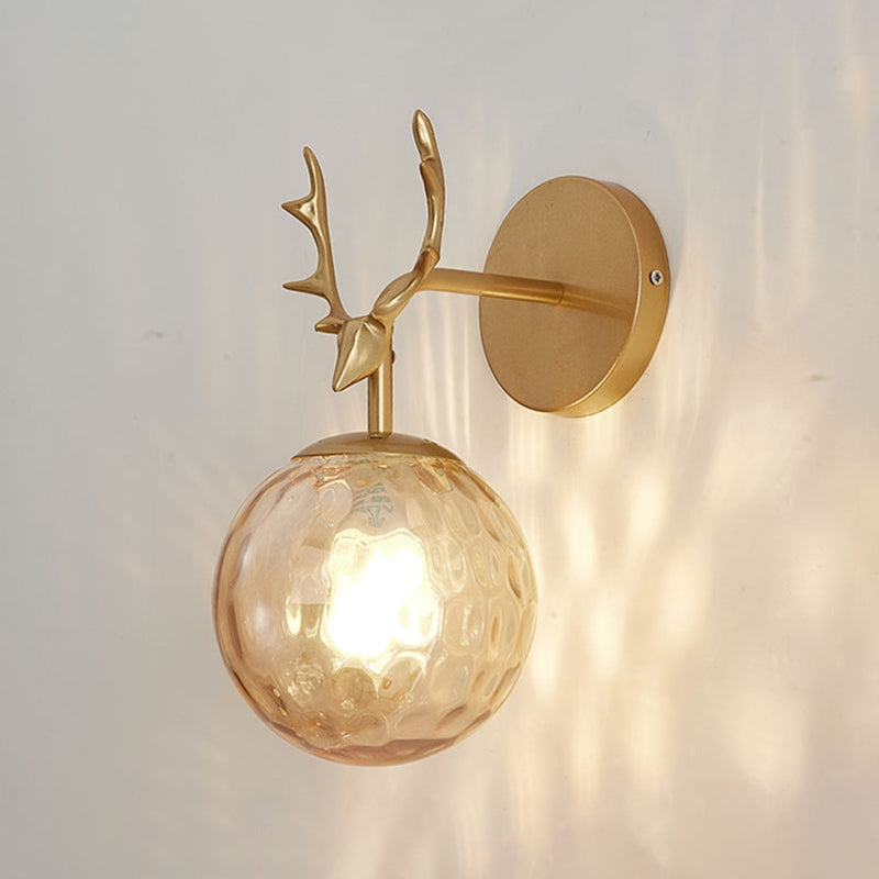 Ball Wall Mounted Lamps Modern Style Glass 1 Light Wall Lighting Ideas