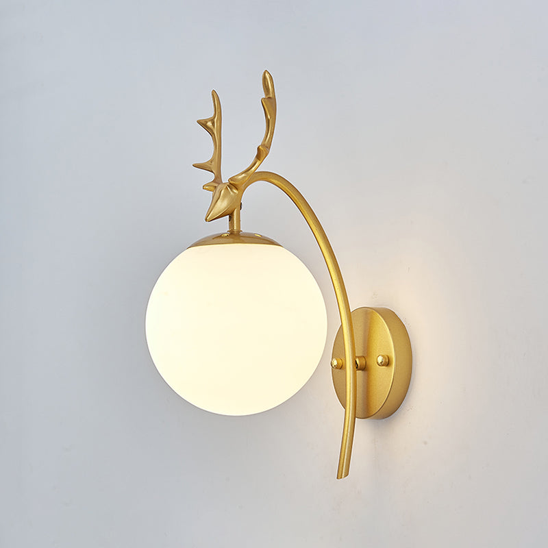 Ball Wall Mounted Lamps Modern Style Glass 1 Light Wall Lighting Ideas