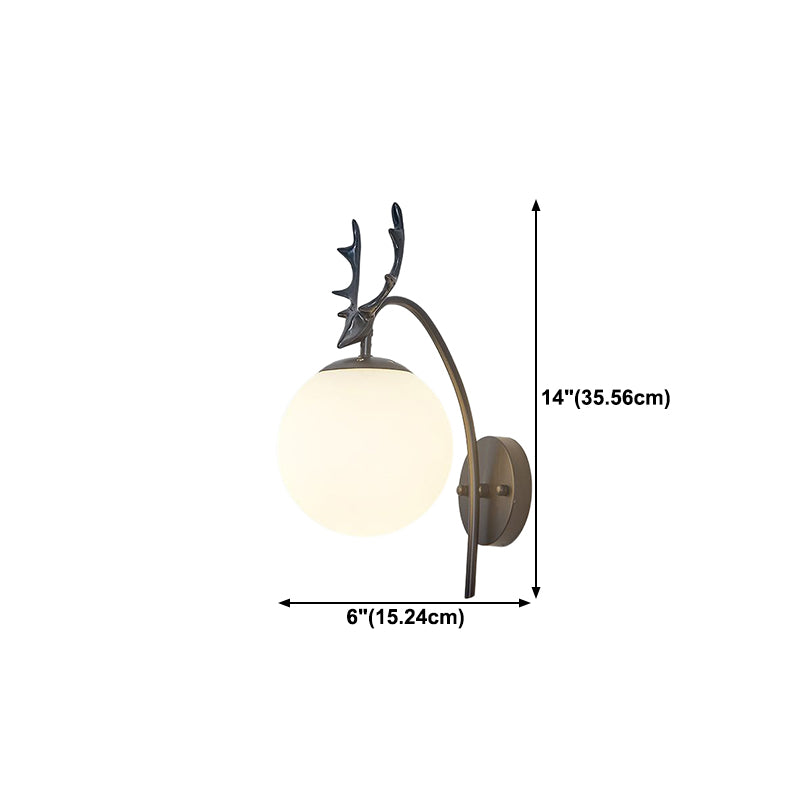 Ball Wall Mounted Lamps Modern Style Glass 1 Light Wall Lighting Ideas