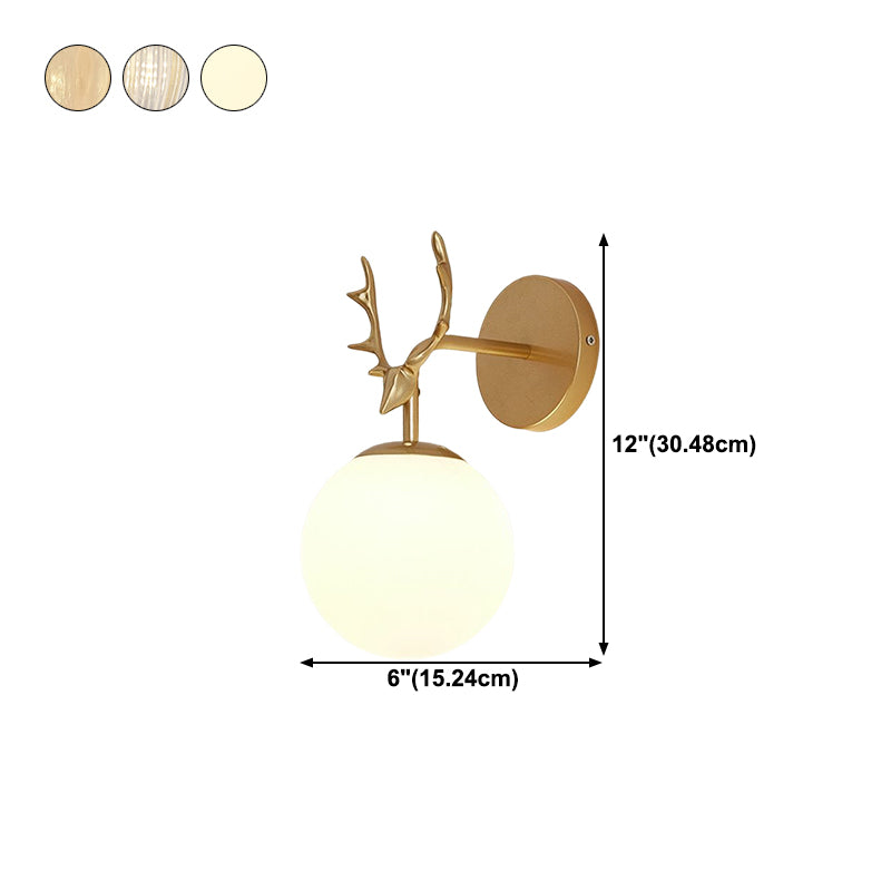 Ball Wall Mounted Lamps Modern Style Glass 1 Light Wall Lighting Ideas