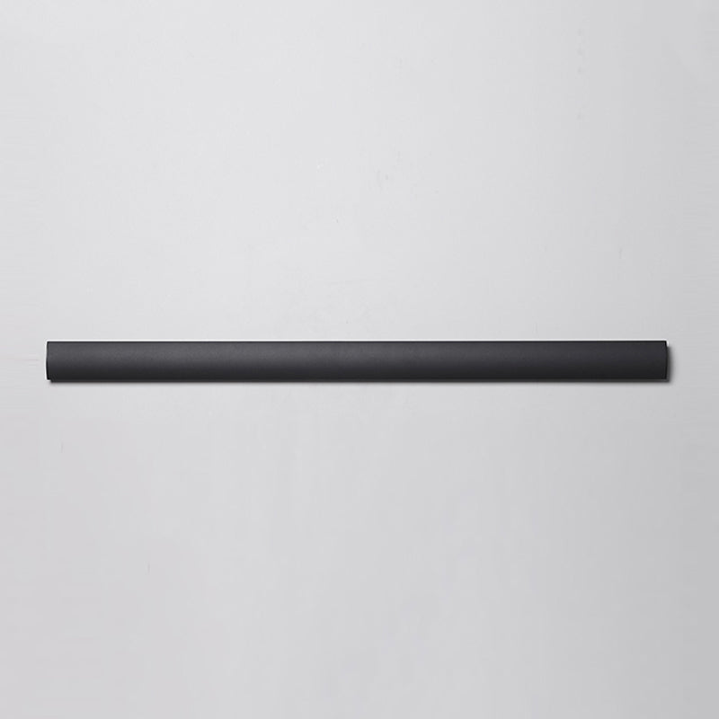 Linear Shape Metal Wall Lighting Idea Modern Style 1 Light Wall Mount Lighting in Black