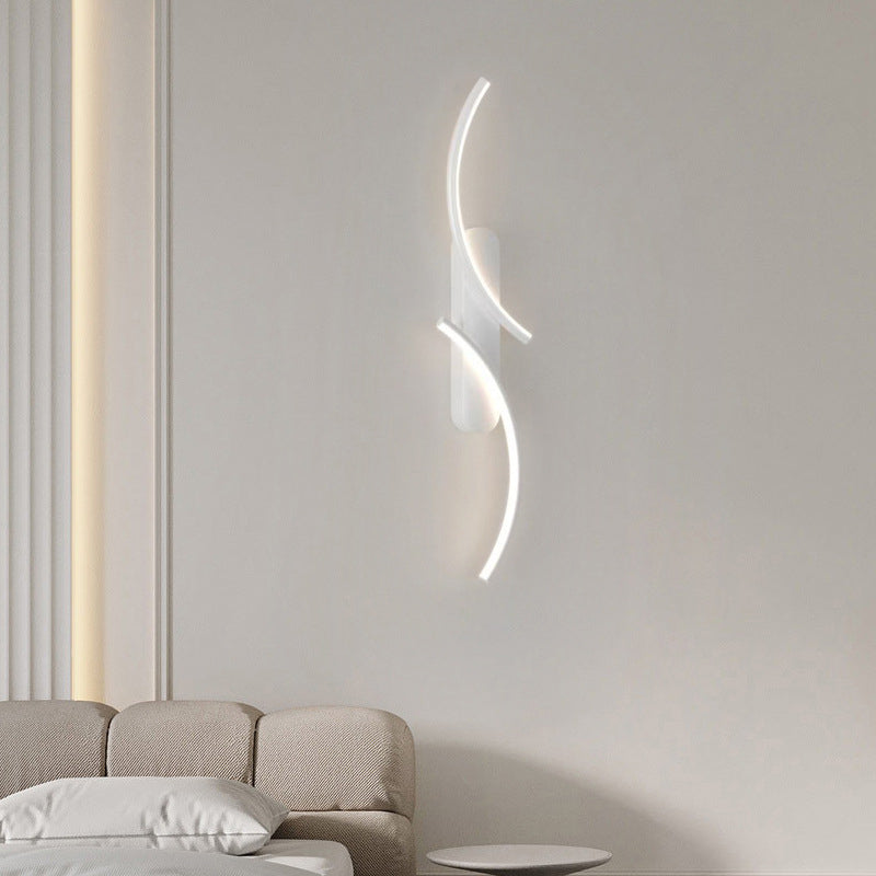 Metal Linear Shape Wall Mount Lighting Modern 2-Lights Wall Mount Light Fixture