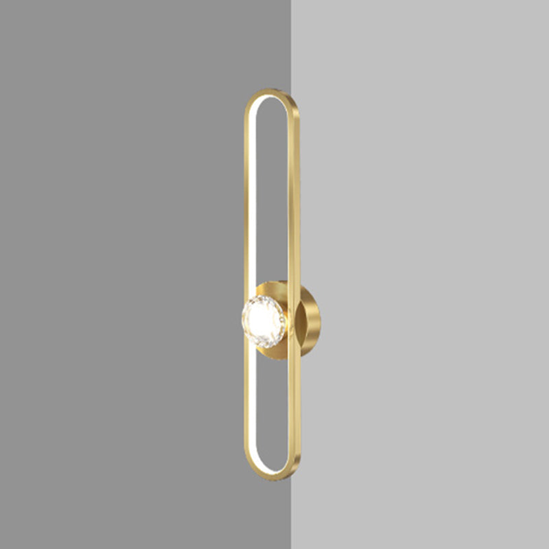 Brass Geometric Wall Light Nordic Style LED Wall Sconce for Living Room