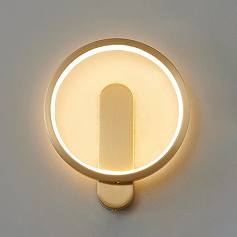 Brass Geometric Wall Light Nordic Style LED Wall Sconce for Living Room