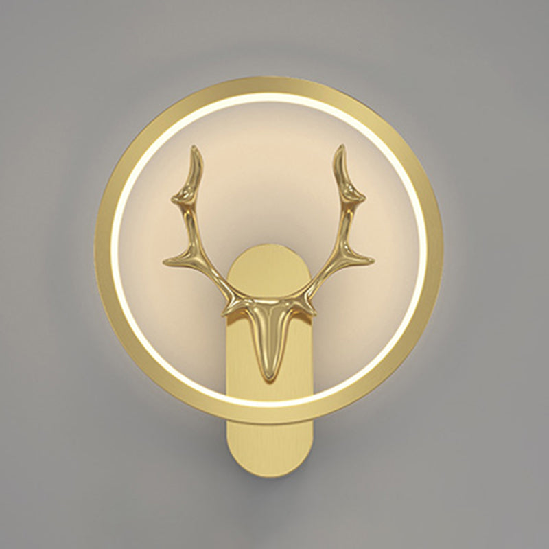 Brass Geometric Wall Light Nordic Style LED Wall Sconce for Living Room