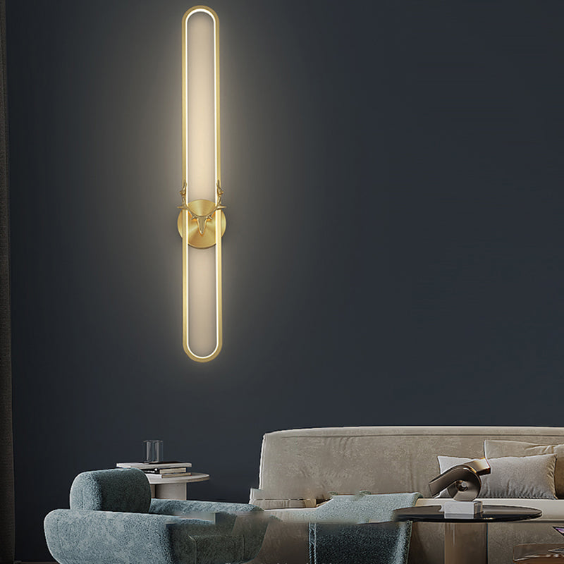 Brass Geometric Wall Light Nordic Style LED Wall Sconce for Living Room