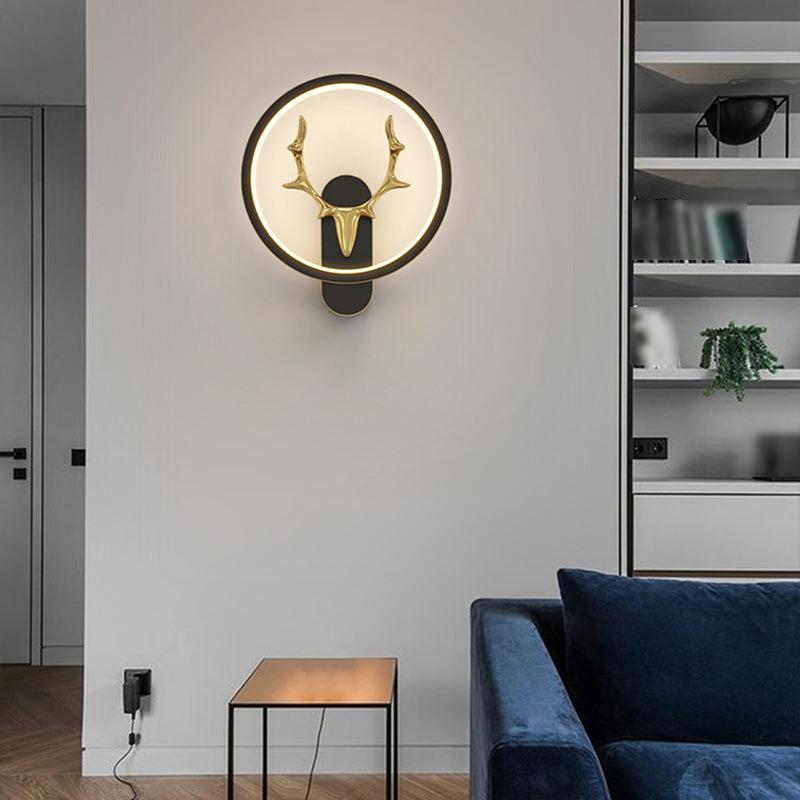 Brass Geometric Wall Light Nordic Style LED Wall Sconce for Living Room