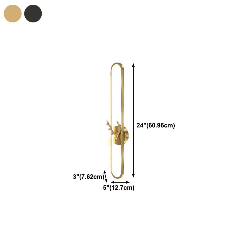 Brass Geometric Wall Light Nordic Style LED Wall Sconce for Living Room