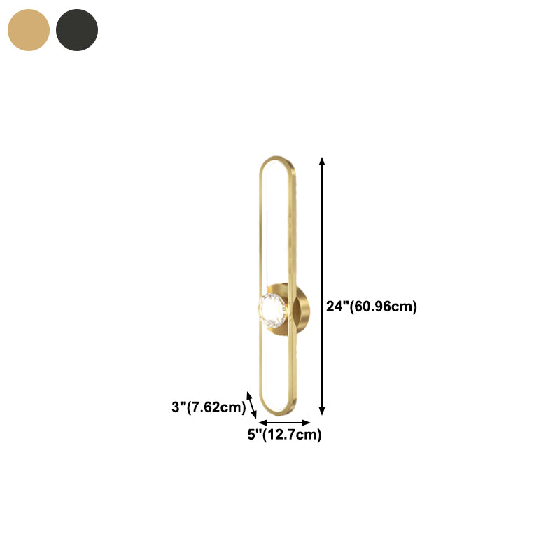 Brass Geometric Wall Light Nordic Style LED Wall Sconce for Living Room