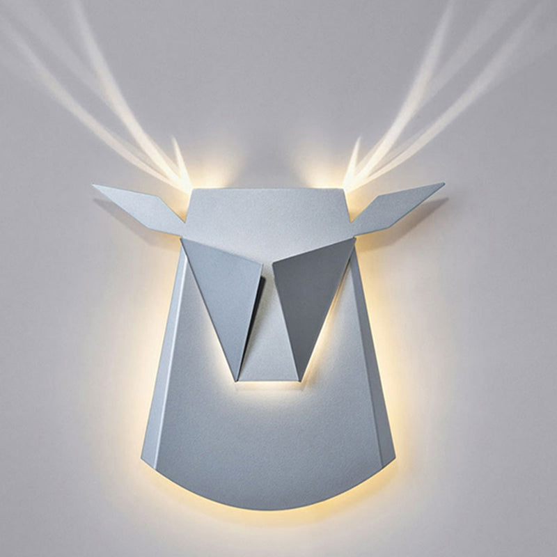 1-Light Geometric Wall Lamps Modern Style Metal Wall Light Sconce