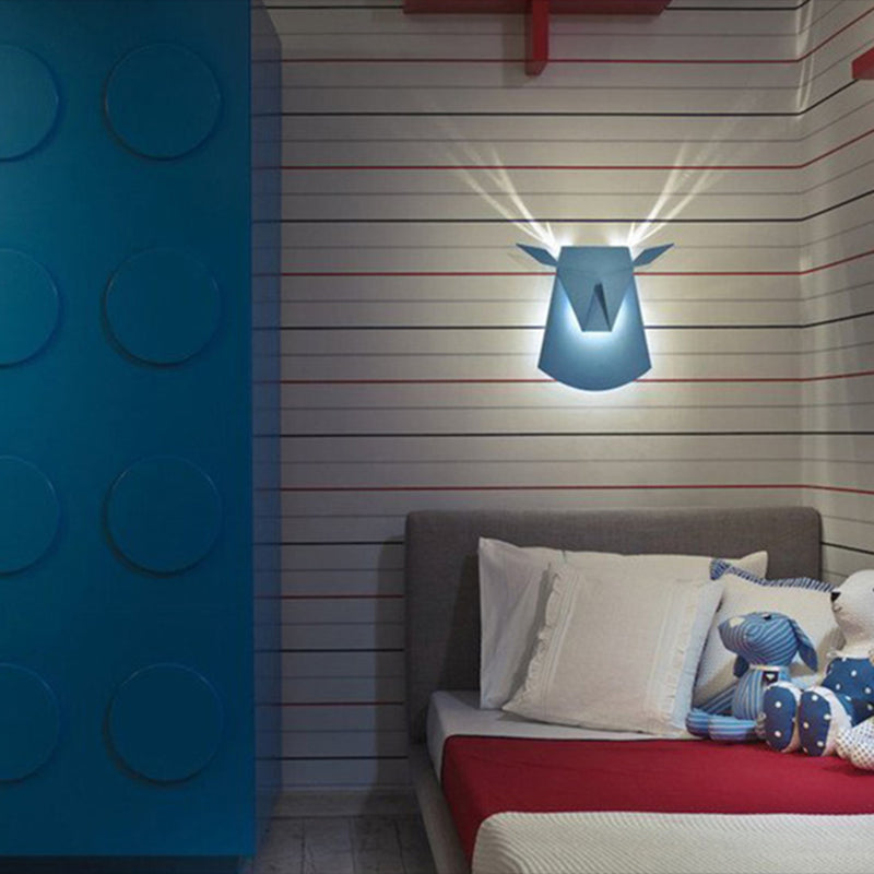 1-Light Geometric Wall Lamps Modern Style Metal Wall Light Sconce