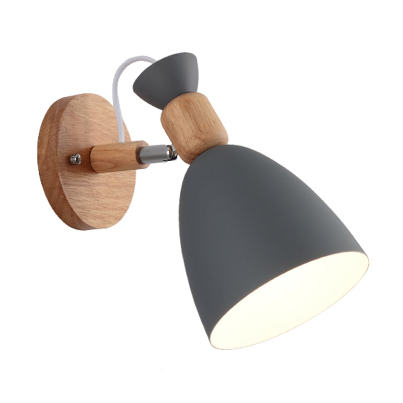 1 Light Wall Sconce Modern Macaron Style Metal Wall Lighting for Living Room