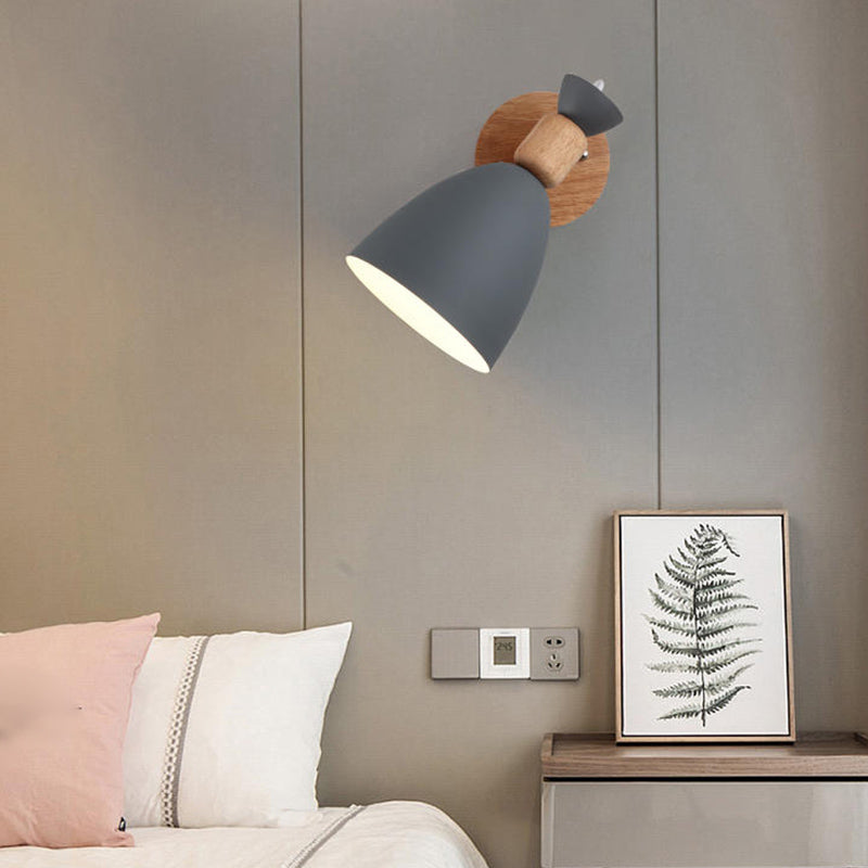 1 Light Wall Sconce Modern Macaron Style Metal Wall Lighting for Living Room