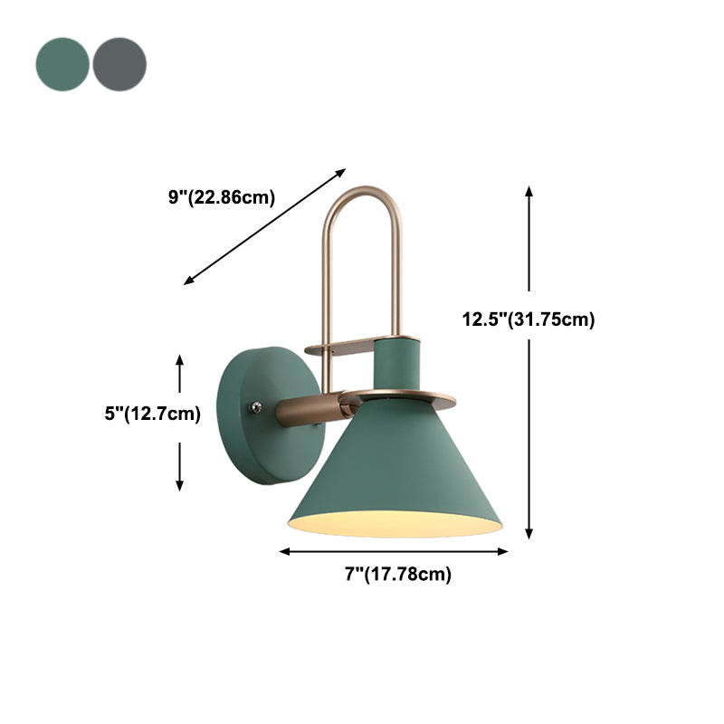 1 Light Wall Sconce Modern Macaron Style Metal Wall Lighting for Living Room