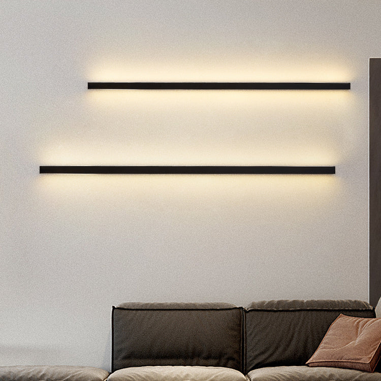 Linear Shape Metal Wall Lighting Idea Modern Style 1 Light Wall Sconce Lighting