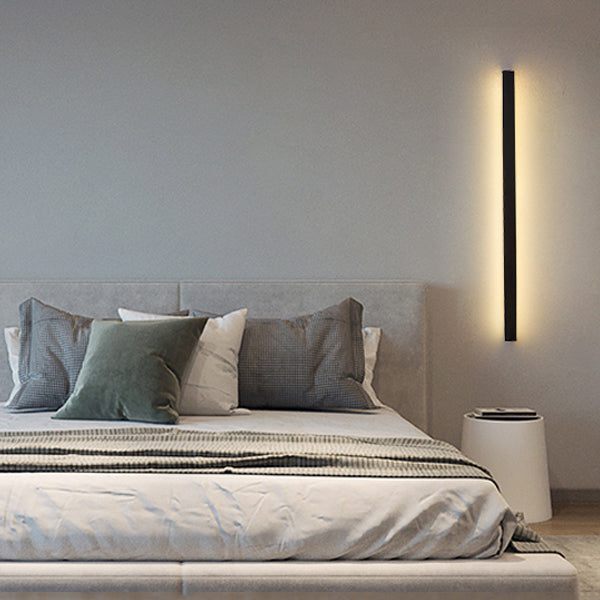 Linear Shape Metal Wall Lighting Idea Modern Style 1 Light Wall Sconce Lighting