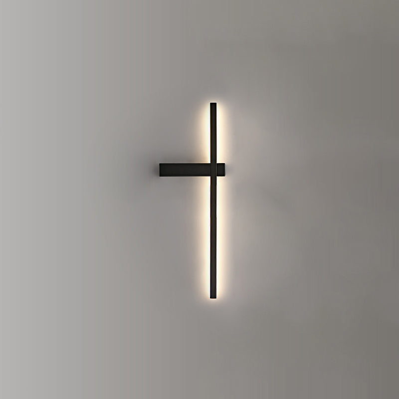Brass Straight Wall Light Nordic Style 1 Light LED Wall Sconce for Living Room
