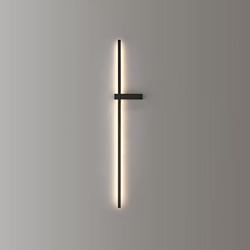 Brass Straight Wall Light Nordic Style 1 Light LED Wall Sconce for Living Room